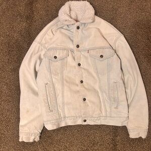 Levi's Light Denim Jacket with Sherpa Collar